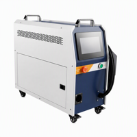 Soudeuse laser à fibre portable 3-en-1, machine de nettoyage manuelle, décapant de rouille 900W refroidi par air pour le service commercial des chaudières