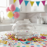 Pot en verre transparent à large ouverture, personnalisable, pour le stockage des aliments (grains de café, bonbons et snacks), pot de présentation décoratif
