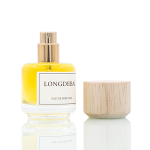 Nuevo Diseño 2025: Mini Botella de Perfume Redonda de Vidrio Transparente de 30 ml, Botella de Spray de Perfume Vacía con Tapa de Madera y Caja de Empaque - Product Image 5