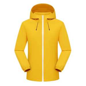 เสื้อแจ็คเก็ตกันลมมีฮู้ด สีพื้น บางชั้นเดียว แขนยาว สำหรับใส่กลางแจ้ง เสื้อโค้ทผู้หญิง โรงงานอู่ฮั่น - Product Image 1