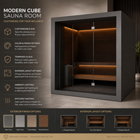 Cabine de sauna en bois massif sur mesure pour la maison, avec dimensions et décorations personnalisables