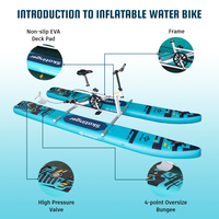 Vélo d'eau portable gonflable OEM pontons de vélo d'eau simples pontons gonflables de vélo d'eau simples gonflables à vendre