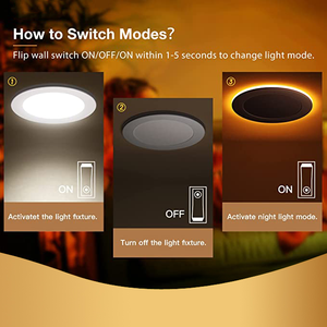 Lựa chọn CCT 4 inch siêu mỏng dẫn đèn trần lõm ánh sáng ban đêm mỏng với hộp nối. - Product Image 6