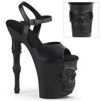 Sandales de pole dance exotiques pour filles, style gothique, talon de 20 cm, dessus en PU, semelle extérieure en PVC, pour boîte de nuit et strip-tease