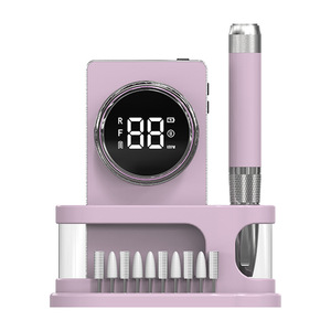 Machine à manucure professionnelle en aluminium 40000 tr/min, portable, sans balais, rechargeable, pour ongles en acrylique, gel et naturels, faible bruit - Product Image 1