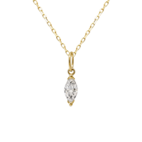 Collier tendance de luxe en or plaqué 14 carats avec pendentif goutte d'eau en moissanite pour femme – Idéal comme cadeau