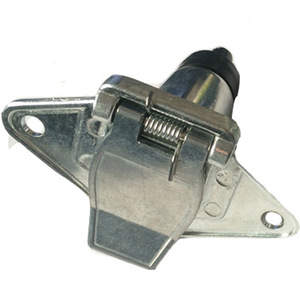7 Pin <b>Trailer</b> Socket Metal Round Base AS1715 Car <b>Trailer</b> Power Connector - Product Image 2
