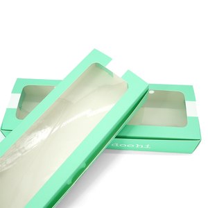 Boîte de boulangerie longue rayée menthe en gros, <span class=keywords><strong>prix</strong></span> d'usine, boîte en papier de qualité alimentaire avec fenêtre transparente en PVC pour macarons - Product Image 1