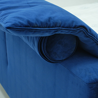 Lit King Size Moderne de Luxe avec Tête de Lit Douce en Tissu Velours – Ensemble de Chambre à Coucher Design Luxe
