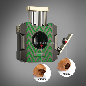Nuevo Cortador de Cigarros Plegable Multifuncional 4 en 1 de Lujo Portátil con Botón Metálico en Forma de V y Doble Cuchilla, Regalo Empresarial - Product Image 2