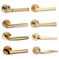 Poignées de porte grises de luxe modernes Serrures et poignées de porte intérieures en zinc avec rose