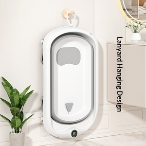 Bañera Grande de Plástico para Bebés Recién Nacidos, Diseño Plegable 6 en 1 con Sensor de Temperatura, para Uso Doméstico, Juego de Bañera para Sentarse y Acostarse - Product Image 3