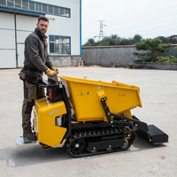 Mini benne hydraulique sur chenilles avec moteur et moteur de pompe à chenilles en caoutchouc à marche arrière-pour les routes de boue maintenant disponibles à la vente