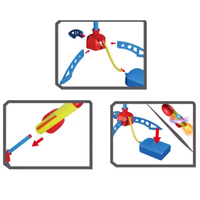 Lanceur de fusée en mousse volant en plein air d'été pour enfants pour jouet Stomp conception de pédale de pompe à Air rougeoyante pour les enfants