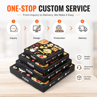 Boîte à pizza jetable personnalisée de 12 pouces avec laminage mat et carton ondulé, prix compétitif et bonne qualité