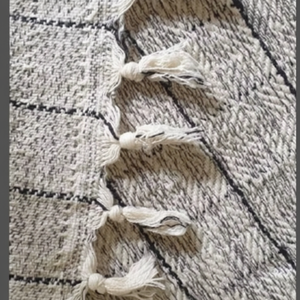 Blanco Negro A cuadros Melange 100 Por ciento Algodón natural Funda de cama Pike 200x240 cm x 95 79 pulgadas - Product Image 1