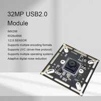 Module de caméra USB 38/32 mm IMX298 32MP avec autofocus, grand angle 88 degrés, prise en charge MJPEG YUV2 et multi-OS