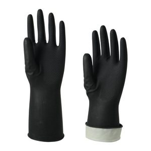 ถุงมือเคมีทนกรดแบบเวียดนาม ผลิตจาก PVC นีโอพรีน ยาง พร้อมปลายแขนบาน หนา 0.5–1.2 มม. บุด้วยผ้าฝ้าย กันน้ำ เหมาะสำหรับงานในห้องปฏิบัติการ - Product Image 3