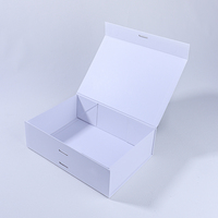 Boîtes à souvenirs rigides pliables à nœud en ruban blanc élégant personnalisées pour les mariages