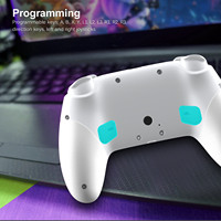 Manette sans fil avec déclencheur Hall, double vibration, turbo, 9 modes, LED RGB, programmation macro, manette de jeu P5 BT