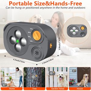 Nouvel appareil anti-aboiement ultrasonique rechargeable 2026 pour chiens, étanche IP65, 6 modes, portée de 75 pieds - Product Image 3