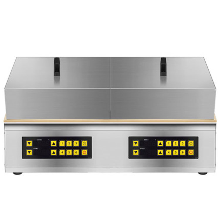Simple/double têtes multifonctionnel crêpe soufflé cuisson commercial collation matériel soufflé machine