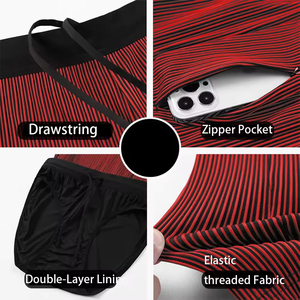 Short d'entraînement de course à pied avec <span class=keywords><strong>slip</strong></span> intérieur OEM personnalisé pour hommes - Product Image 4