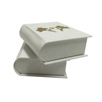 Boîtes cadeaux d'emballage magnétiques en forme de livre décoratif imprimé de logo personnalisé pour boutique de souvenirs de livres bibliques