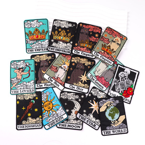 En gros Nouveau Populaire Punk Tarot Carte Fer sur Broderie Patchs Personnalisé Applique Fusible <span class=keywords><strong>Patch</strong></span> <span class=keywords><strong>pour</strong></span> Vêtements DIY Décoration - Product Image 2