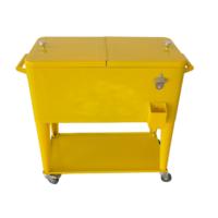 Chariot isotherme roulant 73L, nouveau style, glacière métallique avec roues pour la natation