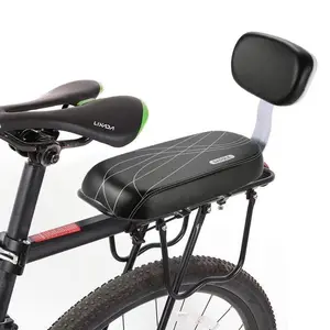 Bicycle Child Seat PU Leather Cover Bike Rack Cushion for Kid's Bicycle Seat with Back Saddle Bicycle Accessories Parts