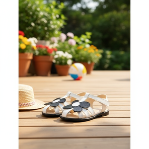 OZKIZ Korean Style Open Toe <b>Sandals</b> for Girls 2-7 Years Old Breathable Summer Fashion with Cotton Fabric Lining-Wholesale - Product Image 3