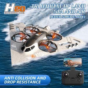 Avión RC SJY-ZF20 con Cámara, Aeronave para Fotografía Aérea H20, Aterrizaje en Tierra, Mar y Aire, Avión de Espuma RC de 2.4Ghz con Luces LED - Product Image 3