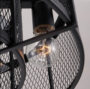 Retro công nghiệp sắt đồng đen lồng Trần người hâm mộ hiện đại điều khiển từ xa cho nhà bếp phòng ngủ - Product Image 4