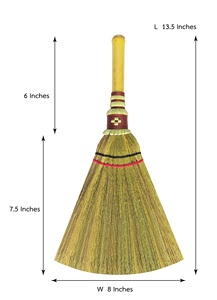 Mini brosse douce en bambou avec manche en bois massif, balai d'herbe, fouet asiatique - Product Image 6