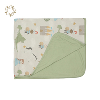 Couverture pour bébé en jersey de bambou double bio Couverture d'emmaillotage durable Couverture d'emmaillotage pour bébé écologique Couverture d'emmaillotage pour bébé