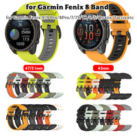 Tali Jam Tangan Pintar QuickFit 20mm 22mm 26mm Quick Release Sport Silicone untuk Garmin Fenix 8 9 E 7 6 5