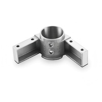 Connecteurs de support croisé en aluminium pour tubes ronds et carrés de 38/41 mm, supports d'angle, pièces de fixation pour rails