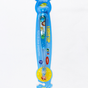 Cepillo de dientes desechable luminoso para niños con cabezal suave, limpieza de lengua, agarre cómodo y base con ventosa de diseño vertical - Product Image 1