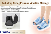 Chaussures de massage des pieds rechargeables EMOKA avec contrôle de la minuterie, vibration, chaleur et technologie de pression d'air, utilisables en marchant - Garantie 1 an
