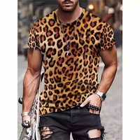 T-shirt pour homme à manches courtes en polyester 100% de haute qualité, col rond, coupe ample, motif ukrainien 3D, style étranger