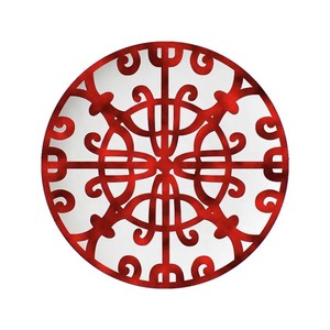 Suministro de fábrica, platos de porcelana de hueso de cerámica antigua de estilo europeo rojo, plato de fruta de ensalada de postre de bistec barato para servir en el hogar - Product Image 6