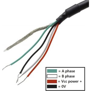 Codificador Rotatorio Aideepen 600P/R, Eje de 6mm, 5V-24V, Incremental, Fase AB, con Cables - Product Image 3