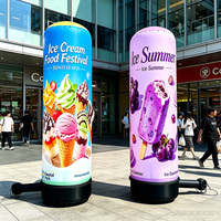 Colonne gonflable personnalisée, imperméable, résistante au soleil, portable et pliable, de qualité commerciale pour salon professionnel, en tissu Oxford