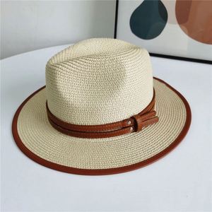 2023 New Style Fashion for Women and Men Casual Sun Visor Beach Summer Sunscreen Fedora <b>Hat</b> <b>Straw</b> - Product Image 3