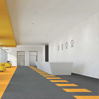Dalles de moquette modulaires amovibles en nylon pour bureau, prix abordable, modernes, fabriquées à la machine, pour usage sur sols en moquette et carrelage.