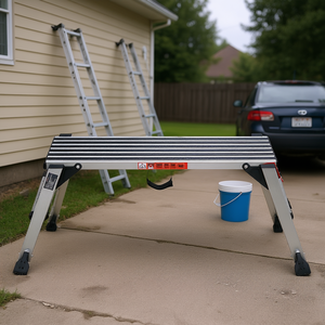 Plataforma de Trabajo de Aluminio con Capacidad de Carga de 660 Libras y Patas Antideslizantes para Pintar y Lavar Vehículos - Product Image 2