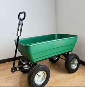 Disesuaikan 125L TC2135 plastik roda empat tangan truk ringan 300kg beban taman Dump Cart untuk alat Platform - Product Image 2