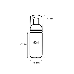 Bouteille ronde en PET écologique de 50 ml pour mousse, petite capacité, flacon d'essai pour nettoyant <span class=keywords><strong>visage</strong></span> en mousse - Product Image 2