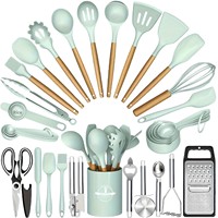 Ustensiles de cuisine en silicone résistant à la chaleur, ensemble de 34 pièces, cuillère, gadgets de cuisine antiadhésifs, ensemble de cuisine en silicone